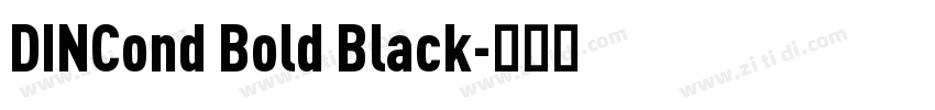 DINCond Bold Black字体转换